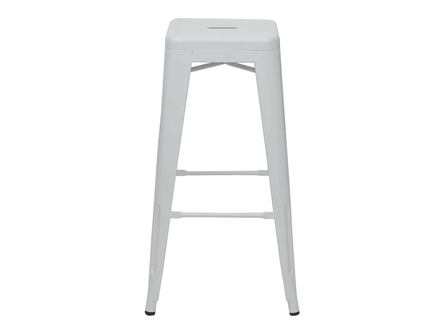 MCW-A73 Taburete de bar de metal (set de 4), blanco