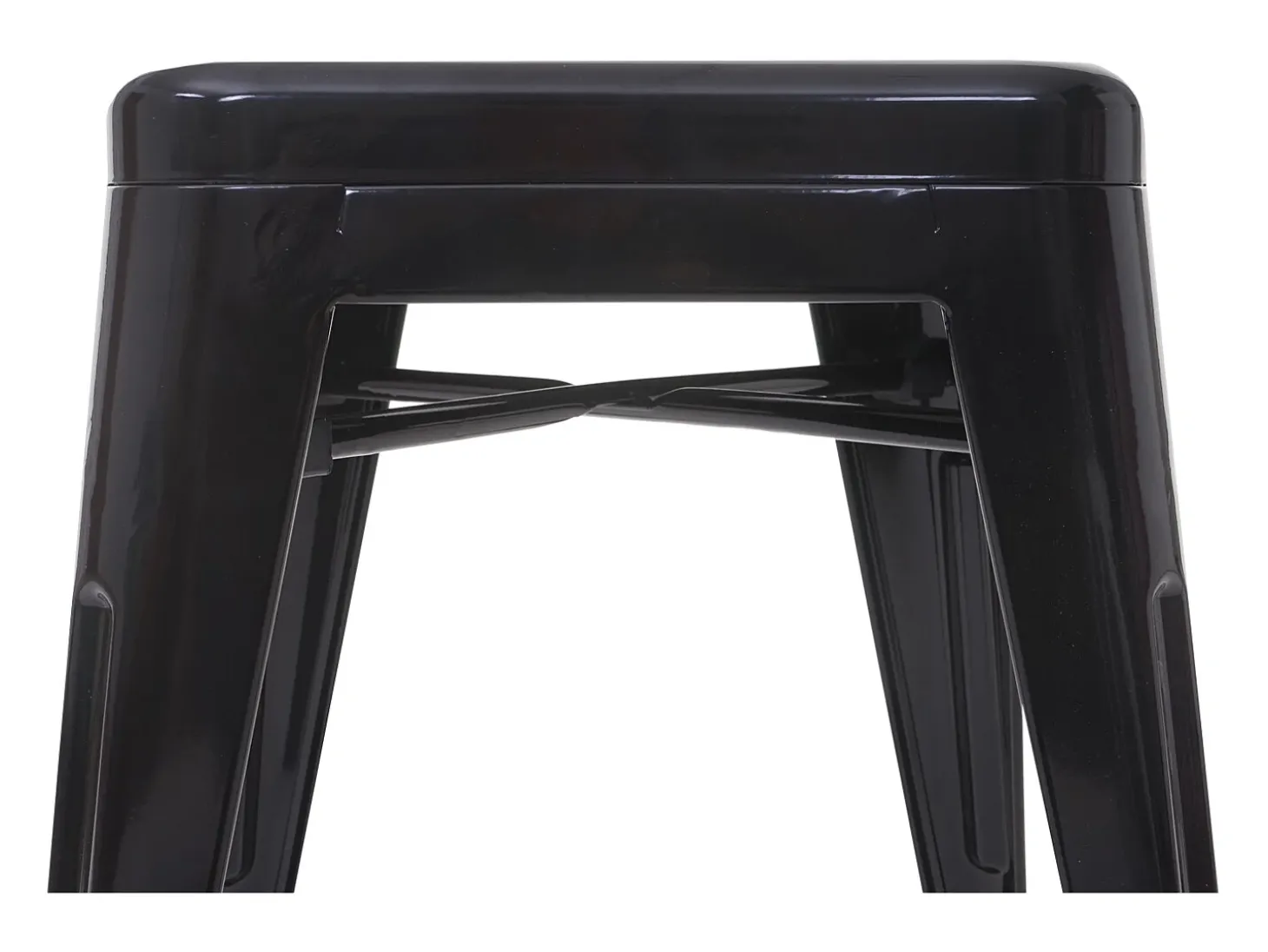MCW-A73 Taburete de bar de metal (set de 4), negro