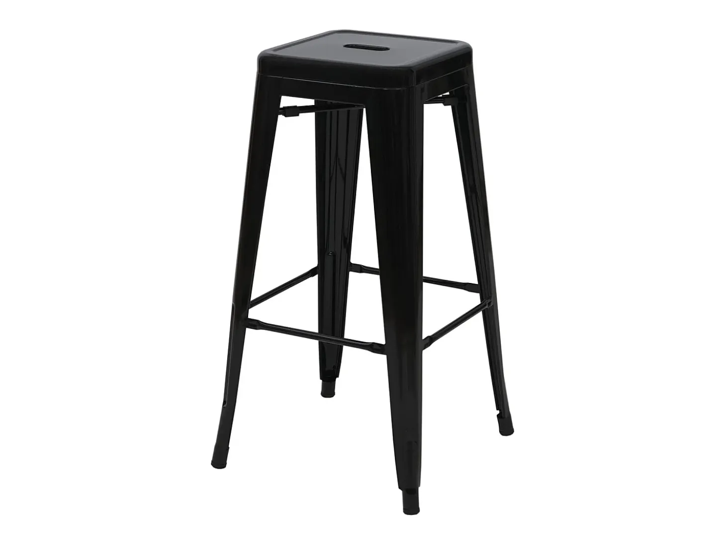 MCW-A73 Taburete de bar de metal (set de 4), negro