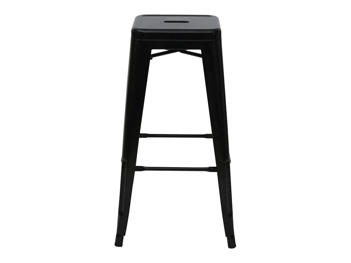 MCW-A73 Taburete de bar de metal (set de 4), negro