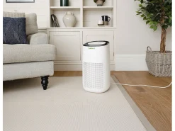 MEACO MeacoClean CA-HEPA 76x5, purificador de aire Wi-Fi, HEPA H13, ultrasilencioso 25 dB, sensor de calidad del aire, para hogar/oficina, blanco