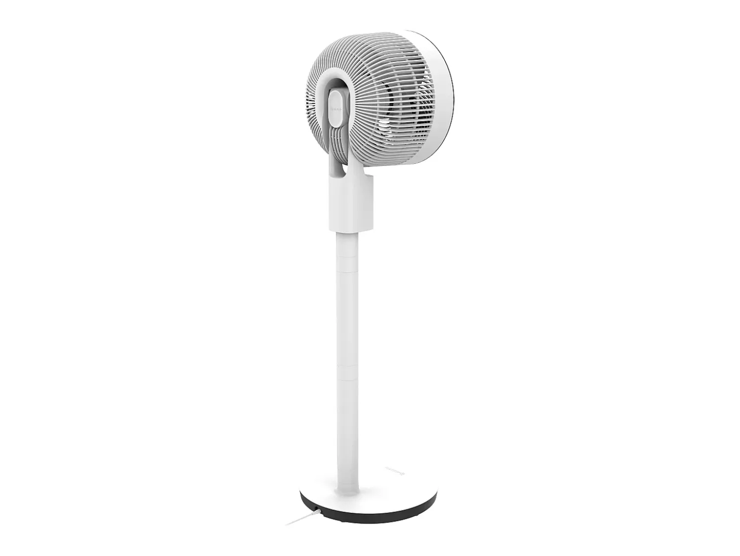 MEACO MeacoFan Sefte 10", ventilador de pie silencioso, altura ajustable, oscilación horizontal y vertical, motor sin escobillas, control remoto, color blanco.
