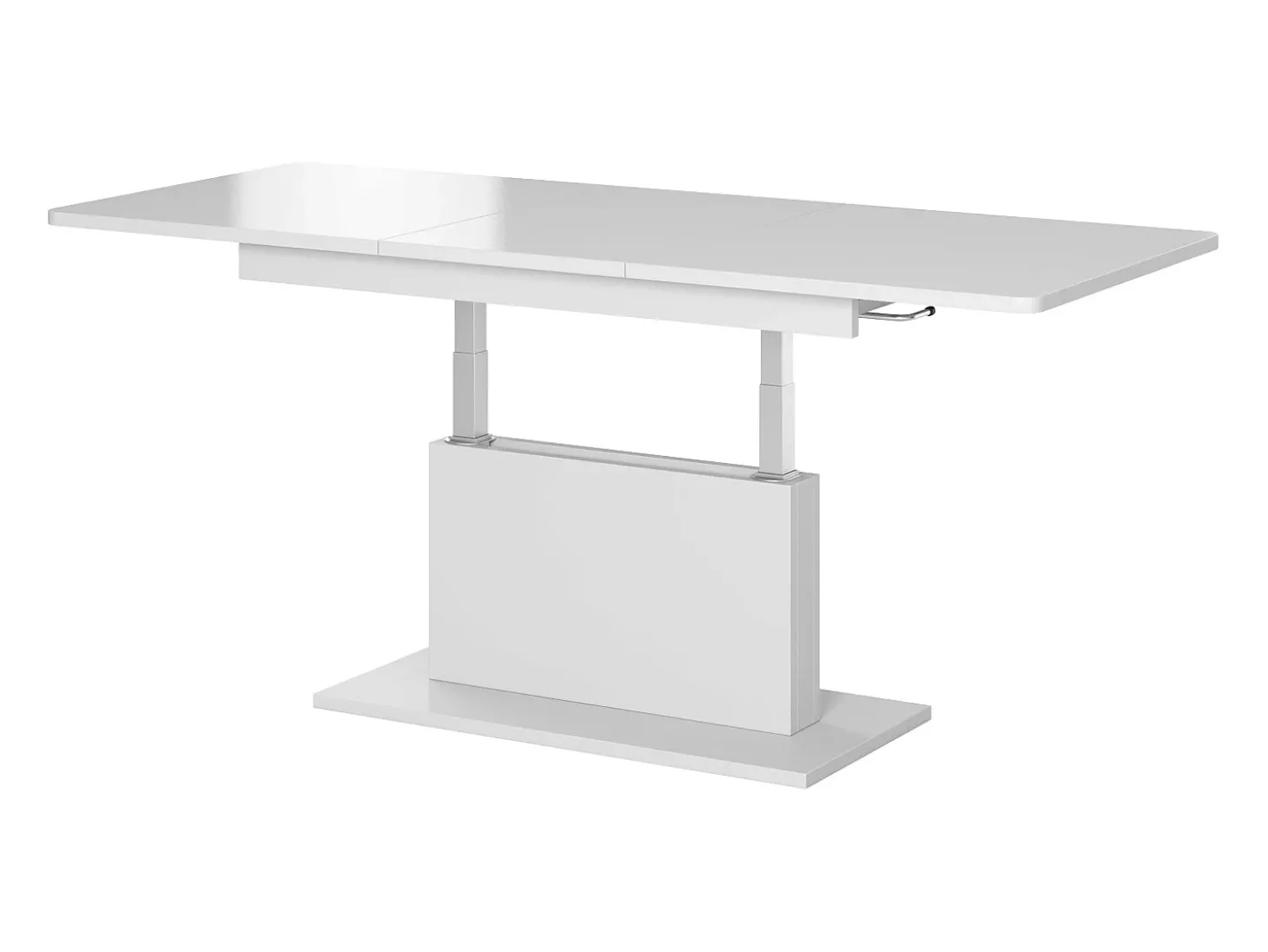 Mesa ALLAN blanca extensible y regulable en altura