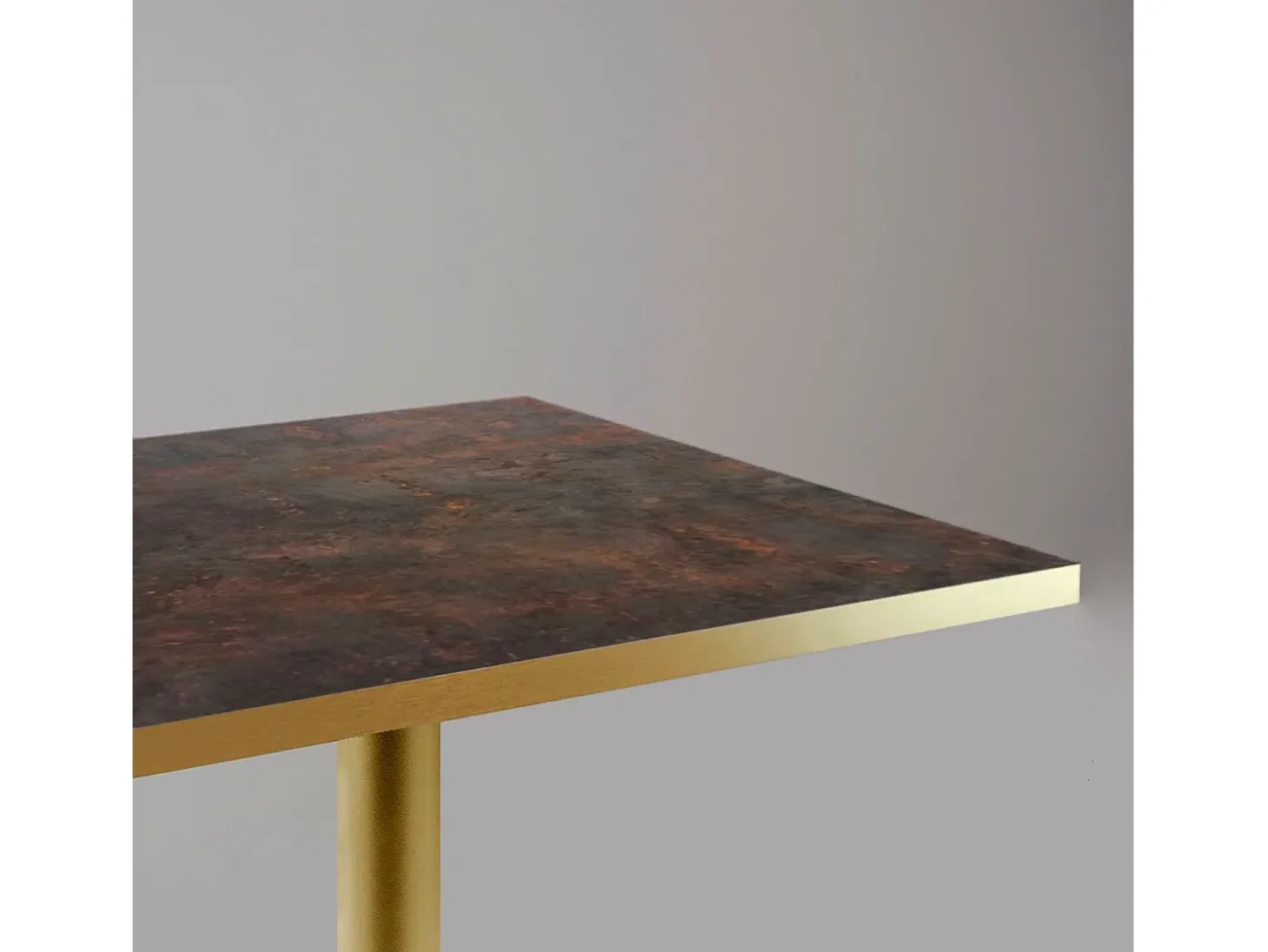 Mesa alta 60 x 60 cm Rome bistro óxido
