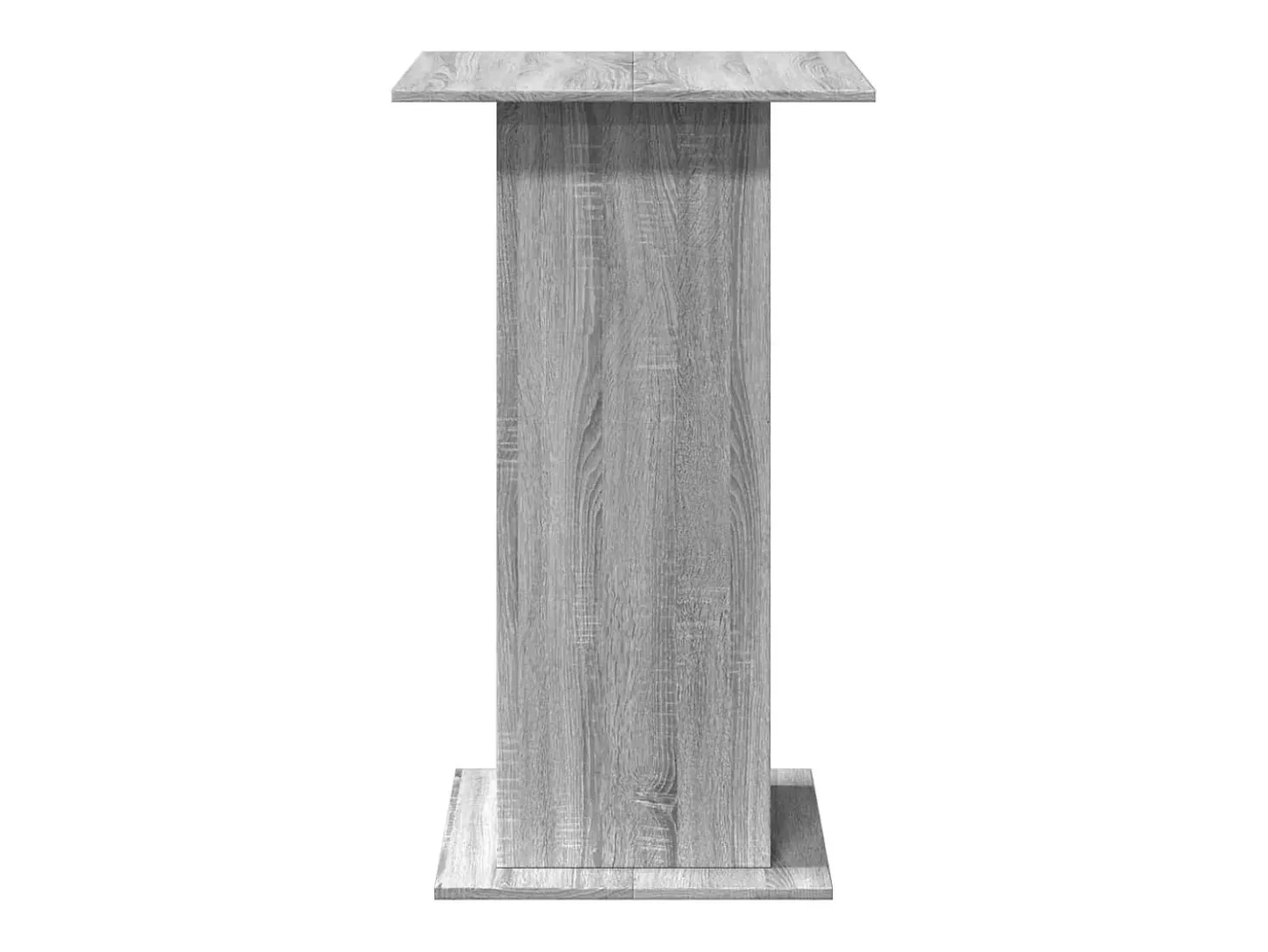 Mesa alta bar con almacenaje madera gris Sonoma 60x60x102 cm