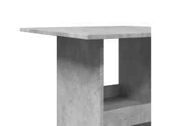 Mesa alta bar con almacenaje madera gris hormigón 60x60x102 cm