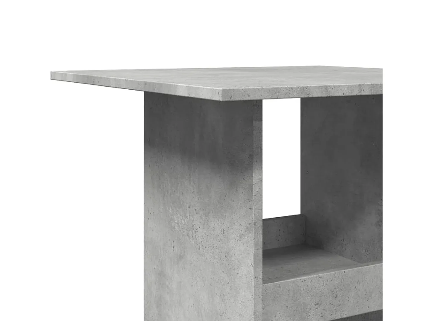 Mesa alta bar con almacenaje madera gris hormigón 60x60x102 cm