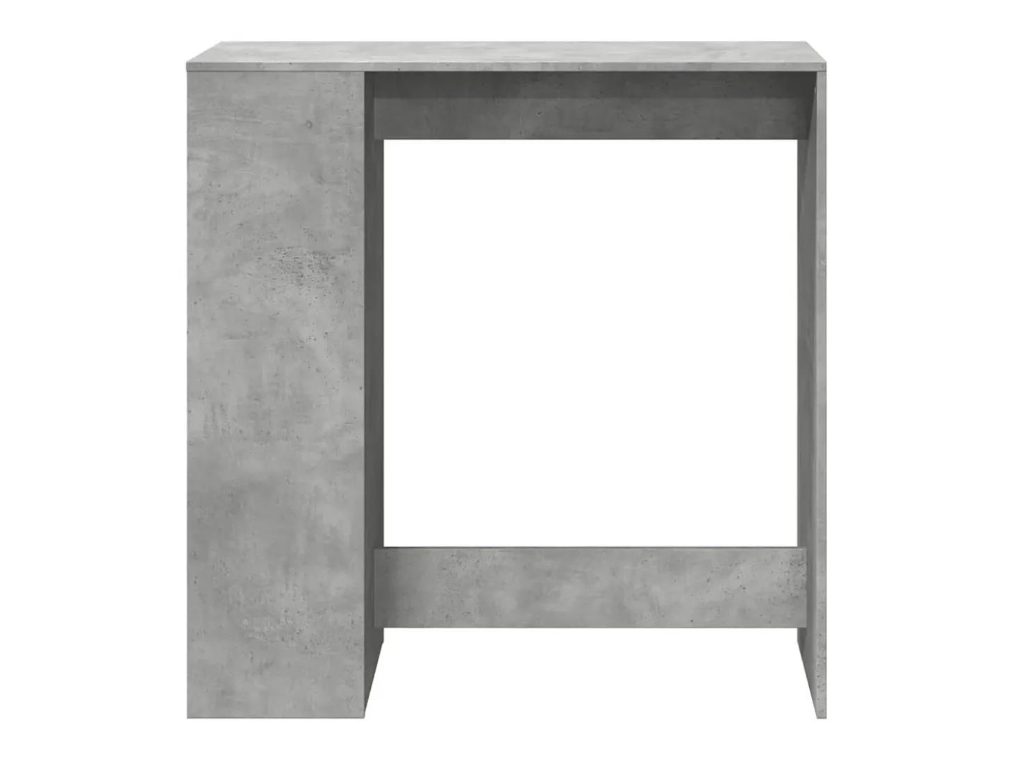 Mesa alta bar con estantes madera gris hormigón 101x40x103,5 cm