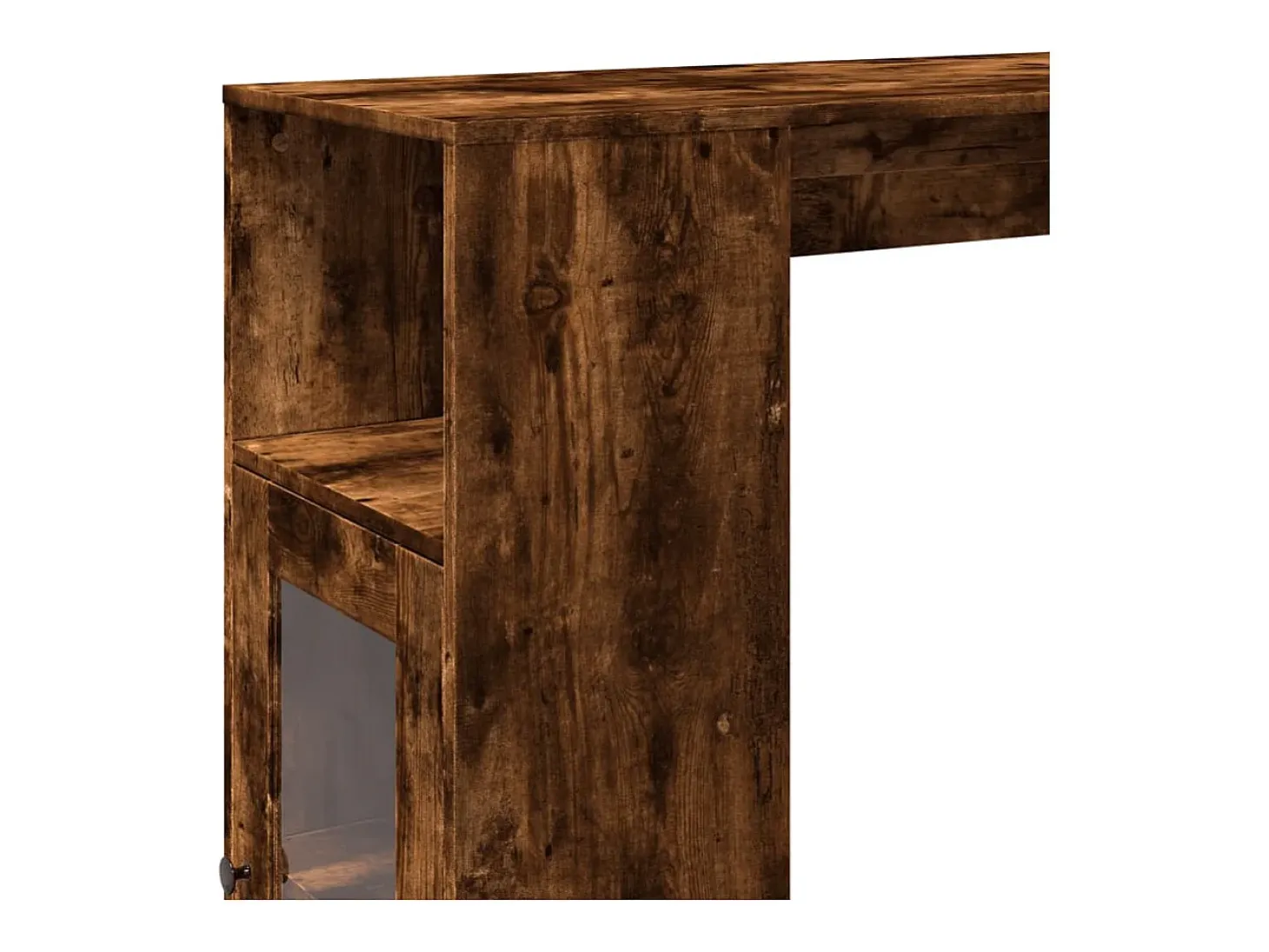 Mesa alta bar con estantes roble ahumado 101x40x103,5 cm