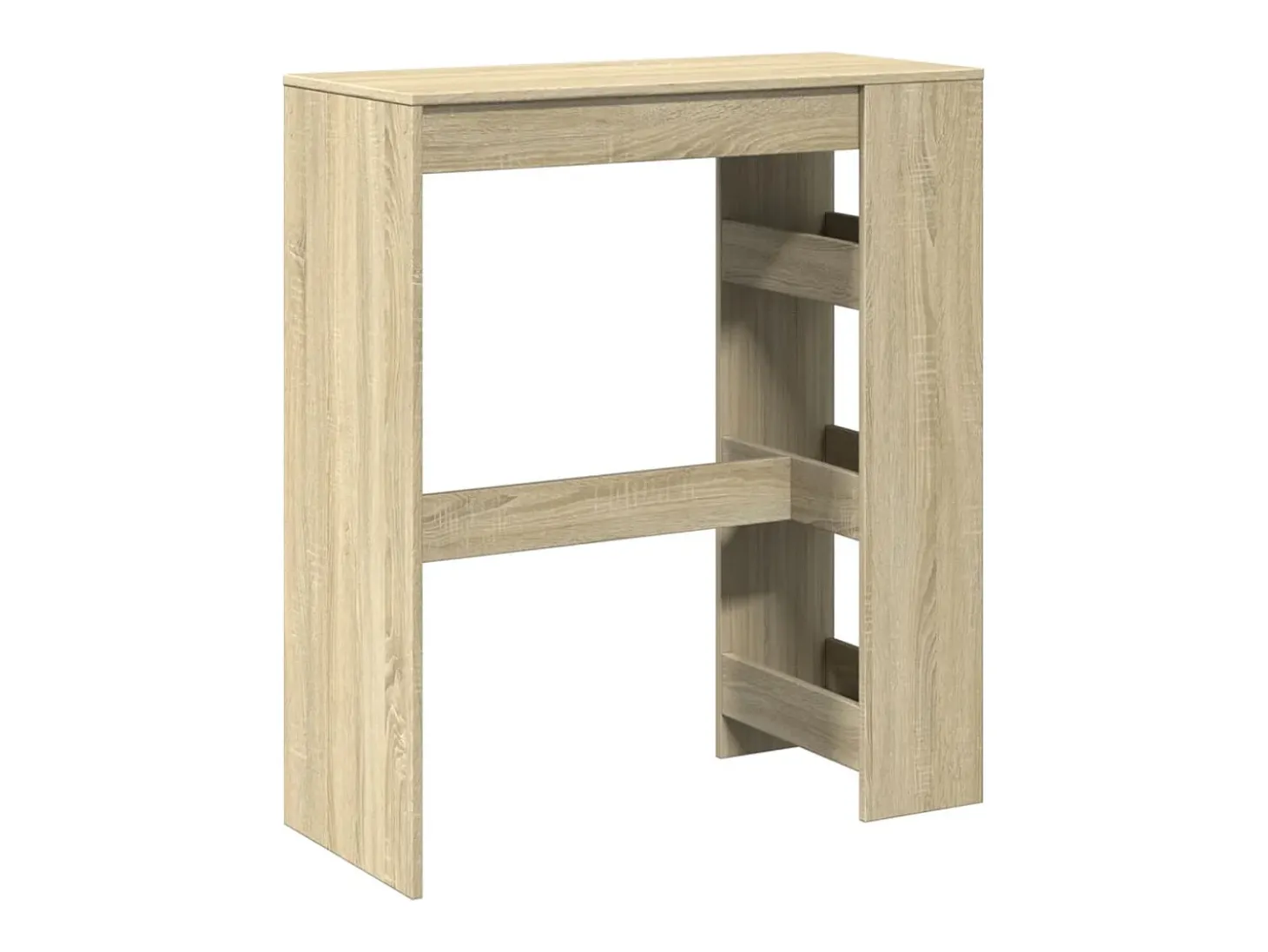 Mesa alta bar con estantes madera roble Sonoma 90x40x103,5 cm