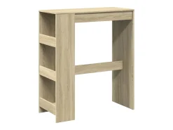 Mesa alta bar con estantes madera roble Sonoma 90x40x103,5 cm