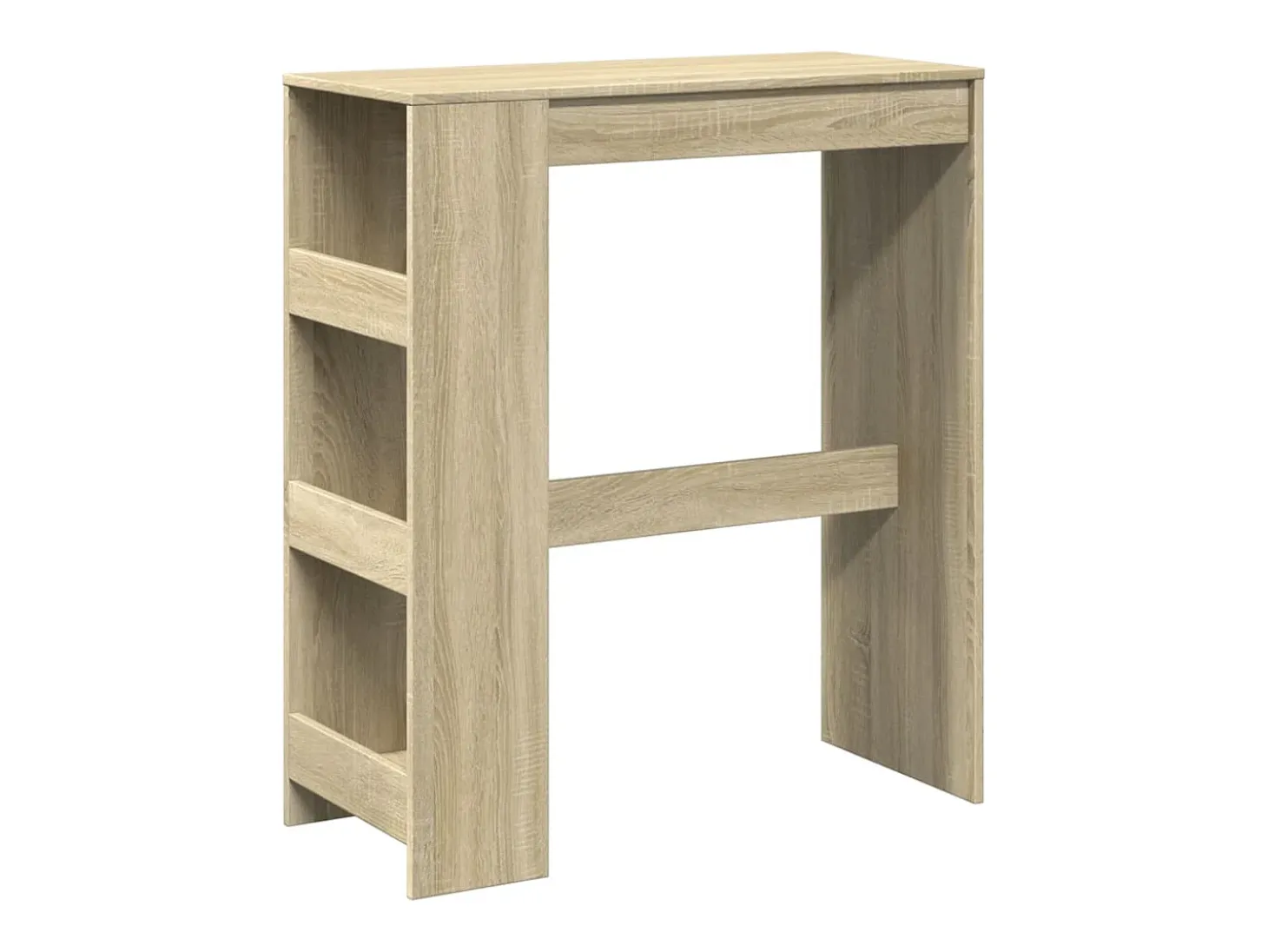 Mesa alta bar con estantes madera roble Sonoma 90x40x103,5 cm