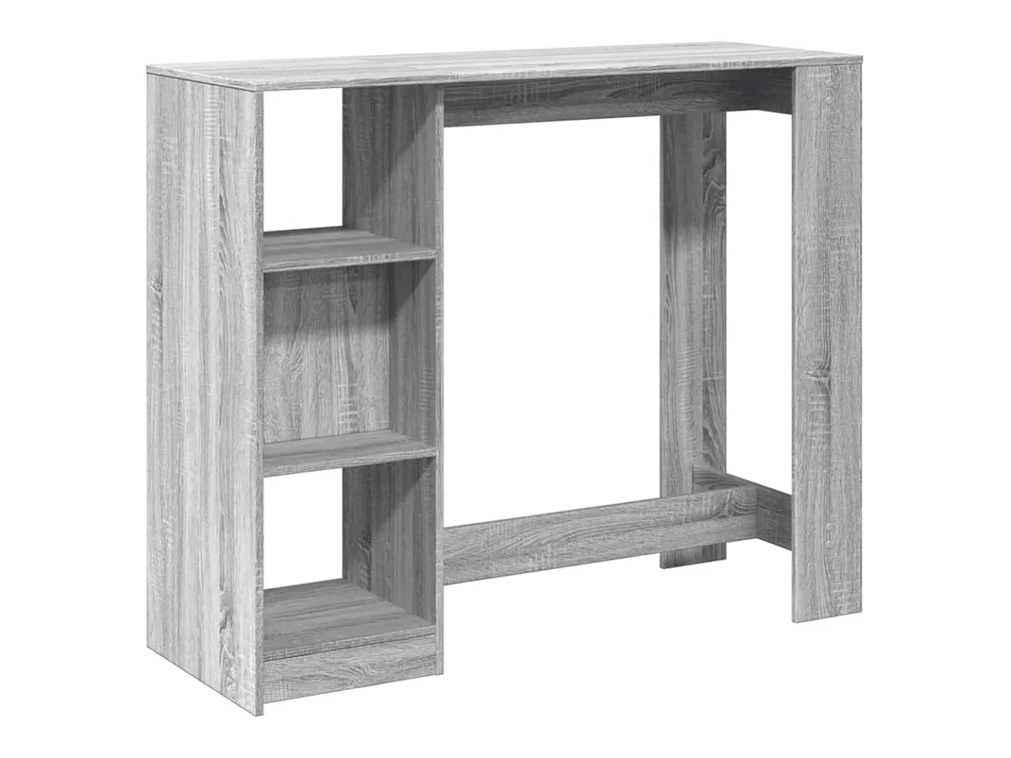 Mesa alta con estante gris Sonoma 124x46x103,5 cm