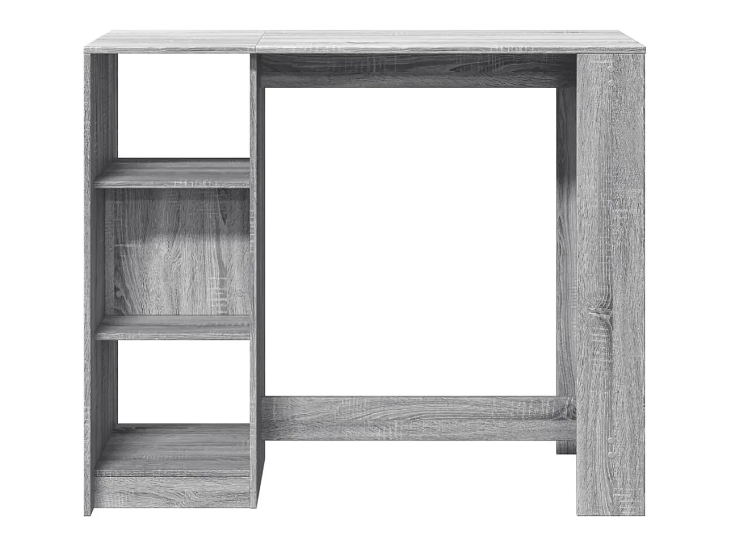 Mesa alta con estante gris Sonoma 124x46x103,5 cm