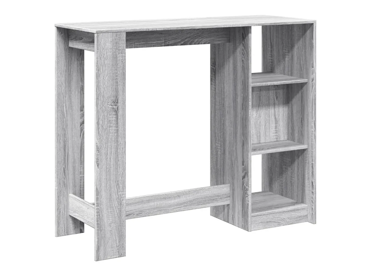 Mesa alta con estante gris Sonoma 124x46x103,5 cm