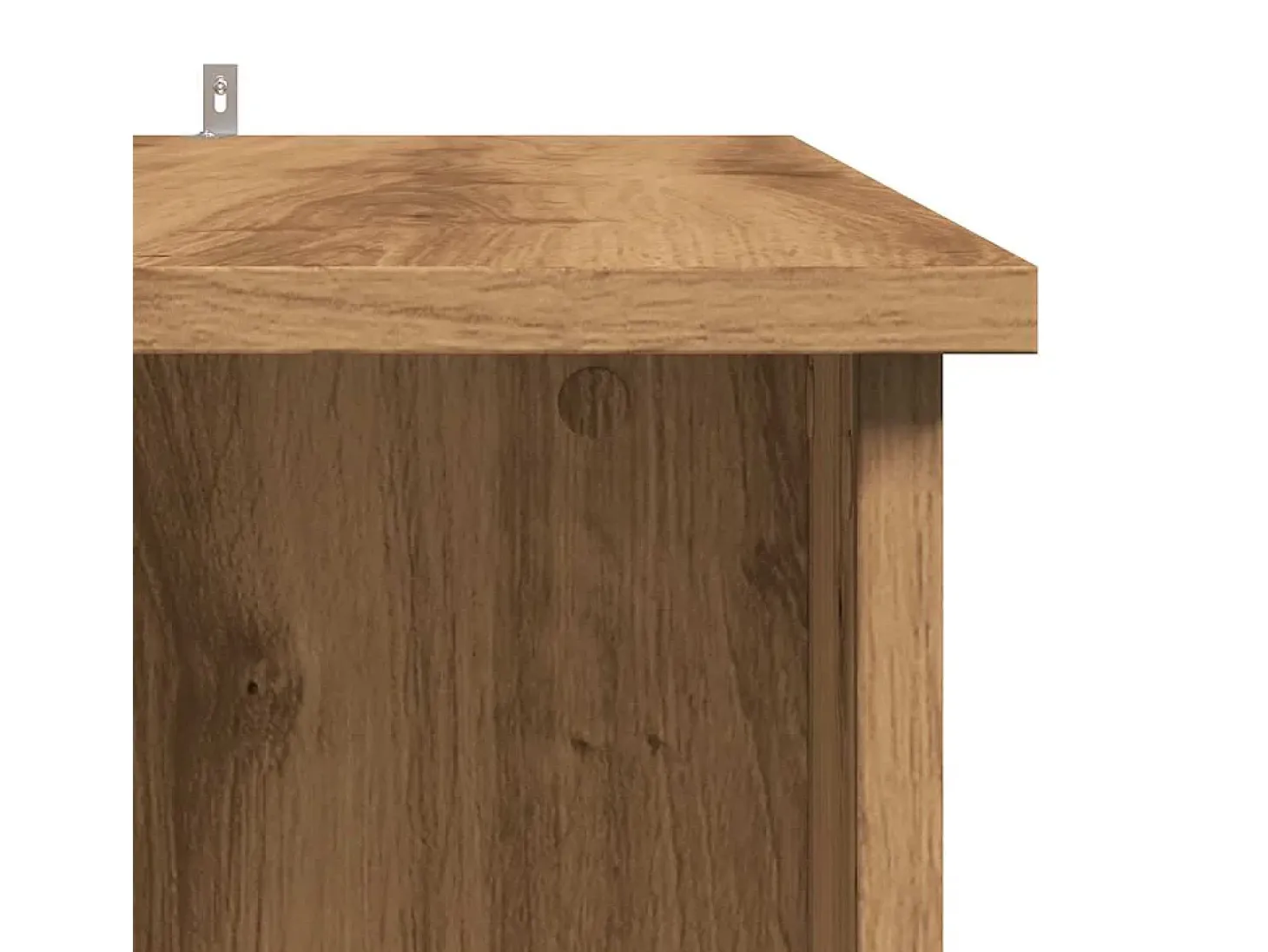 Mesa alta con estante madera roble artisan 102x50x103,5 cm