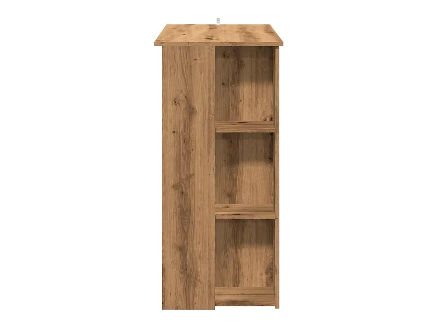 Mesa alta con estante madera roble artisan 102x50x103,5 cm