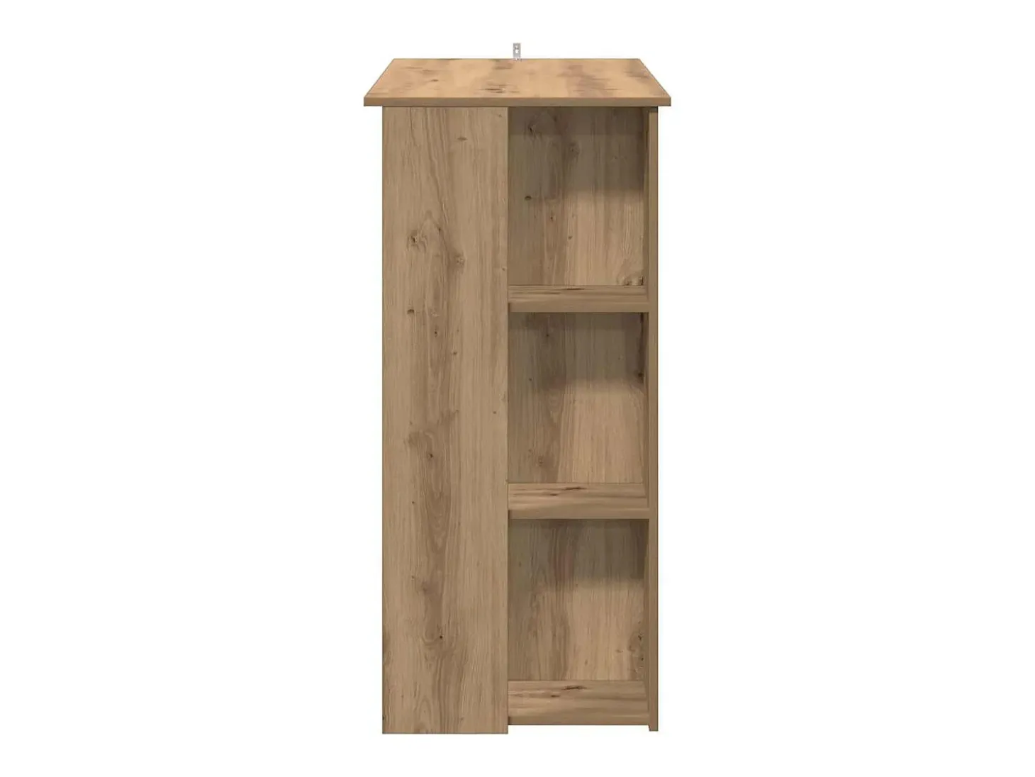 Mesa alta con estante madera roble artisan 102x50x103,5 cm