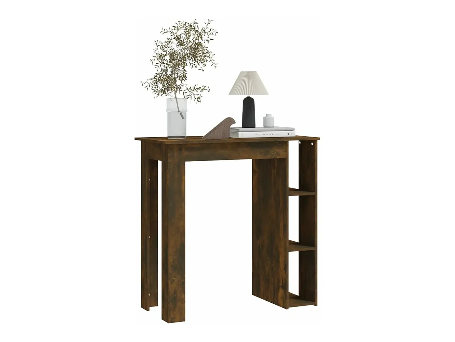 Mesa alta con estante roble ahumado 102x50x103,5 cm ES946550