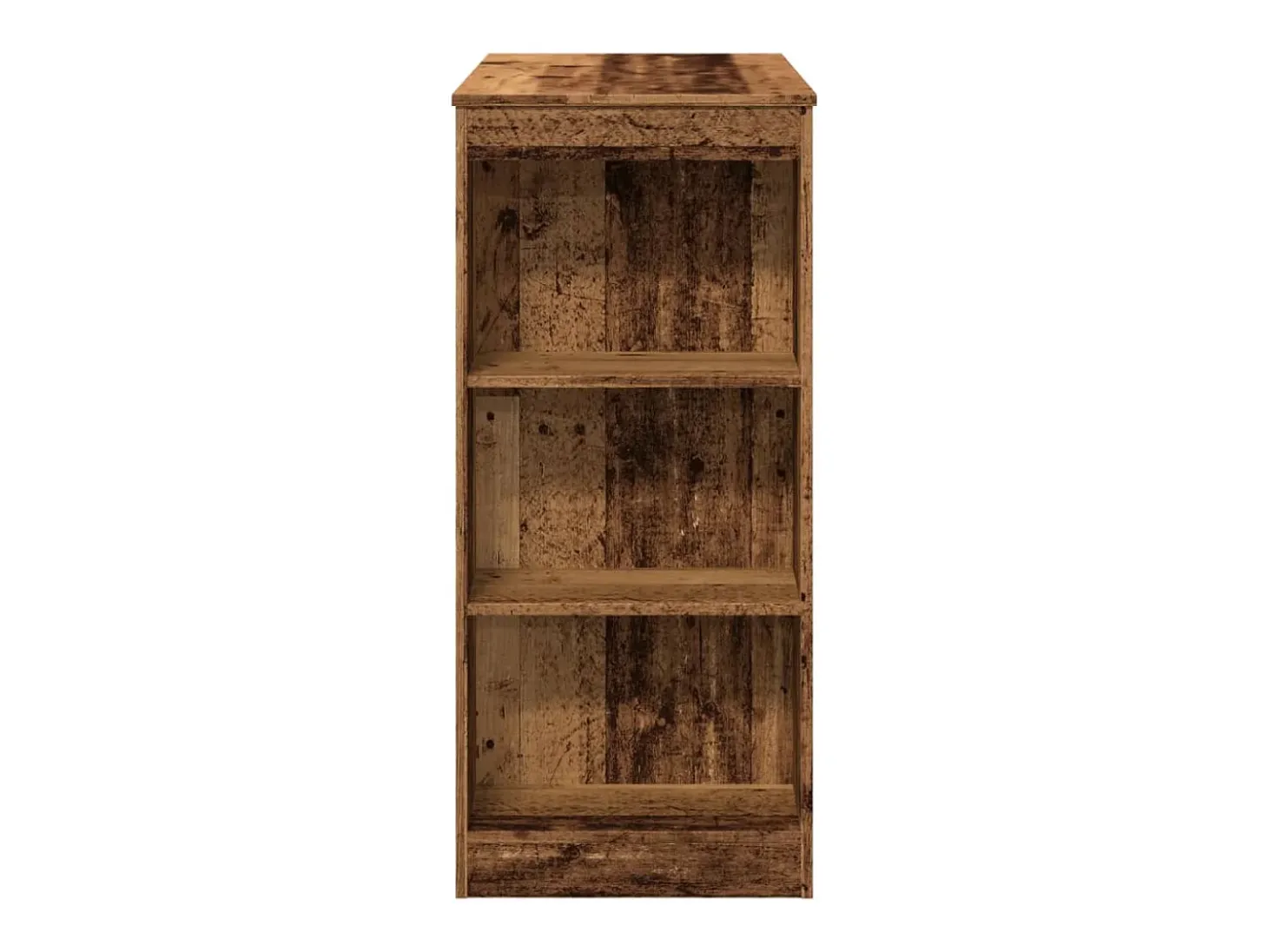 Mesa alta con estantes madera envejecida 95x47x103,5 cm