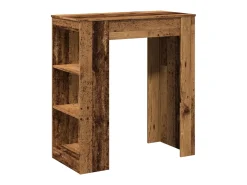 Mesa alta con estantes madera envejecida 95x47x103,5 cm