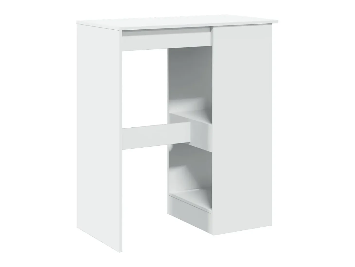 Mesa alta con estantes madera ingeniería 90x47,5x103,5 cm