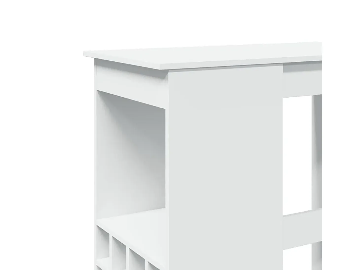 Mesa alta con estantes madera ingeniería 90x47,5x103,5 cm