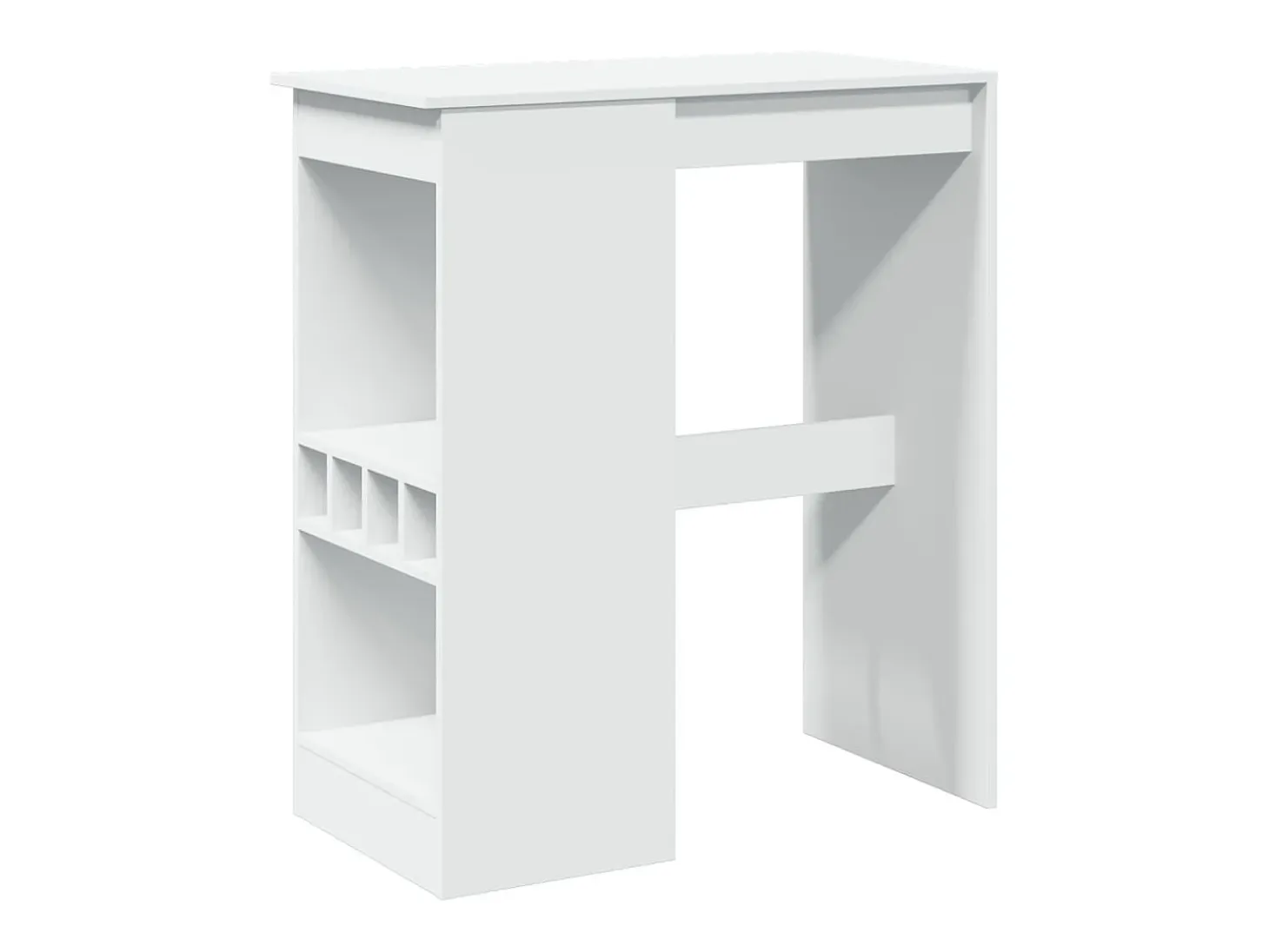 Mesa alta con estantes madera ingeniería 90x47,5x103,5 cm
