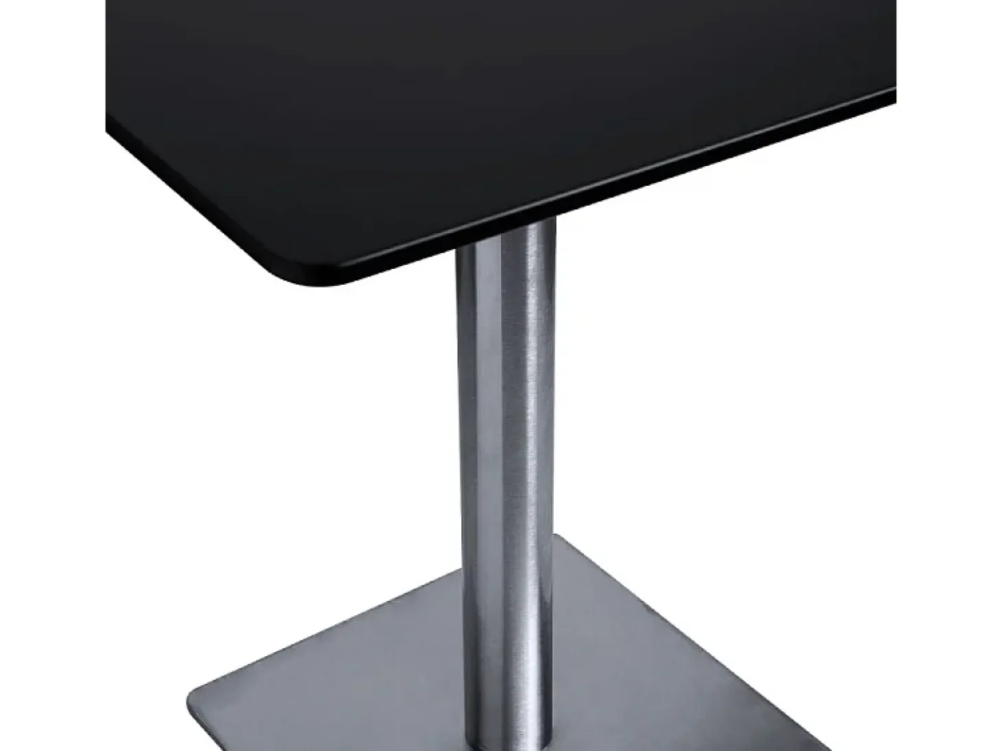 Mesa alta cuadrada de bar en madera negra A70xP70xAl75 cm Bary