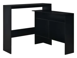 Mesa alta de bar con 2 tableros negro 130x40x120 cm ES467990