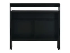 Mesa alta de bar con 2 tableros negro 130x40x120 cm ES467990