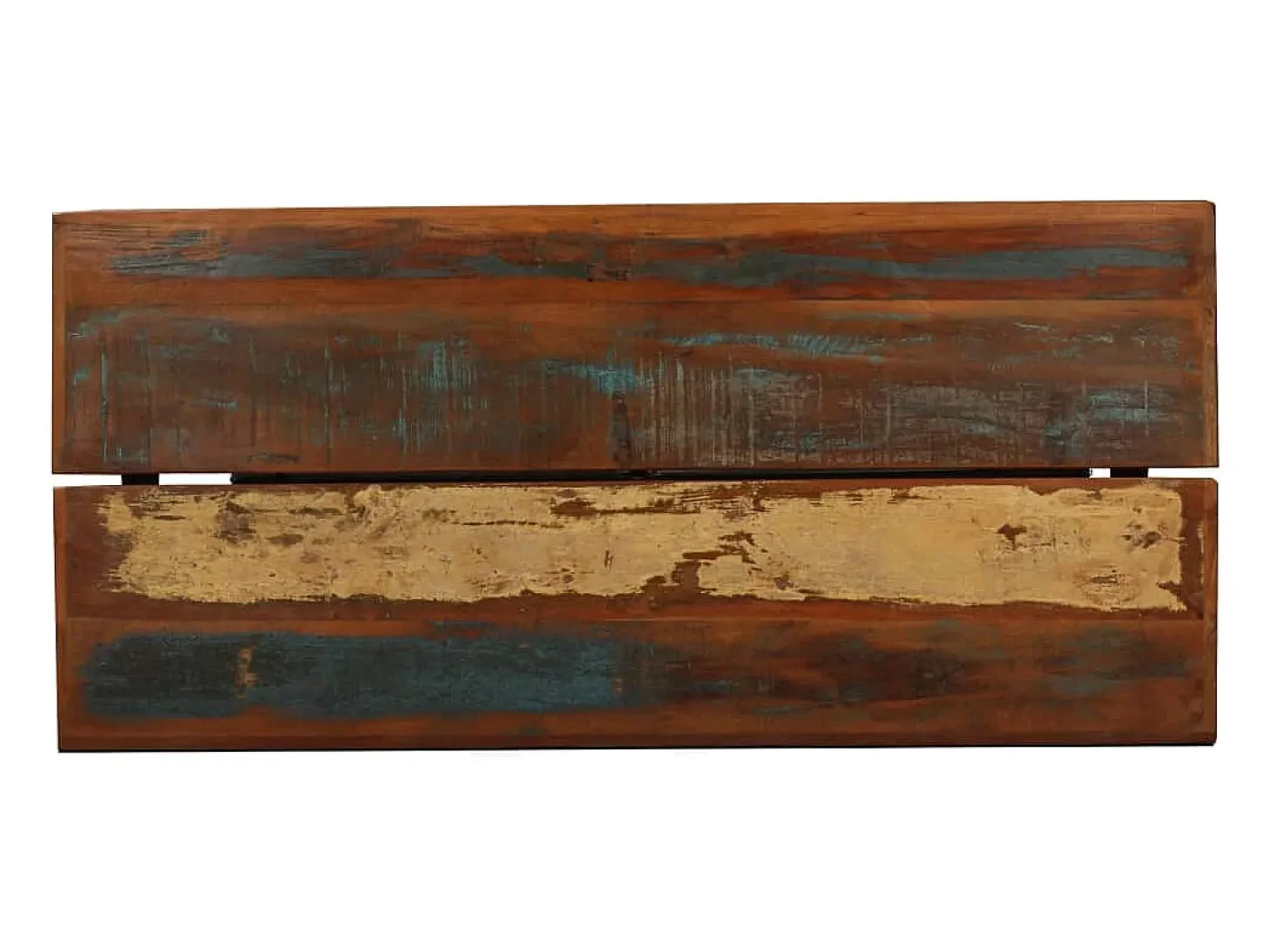 Mesa alta de bar de madera maciza reciclada 150x70x107 cm