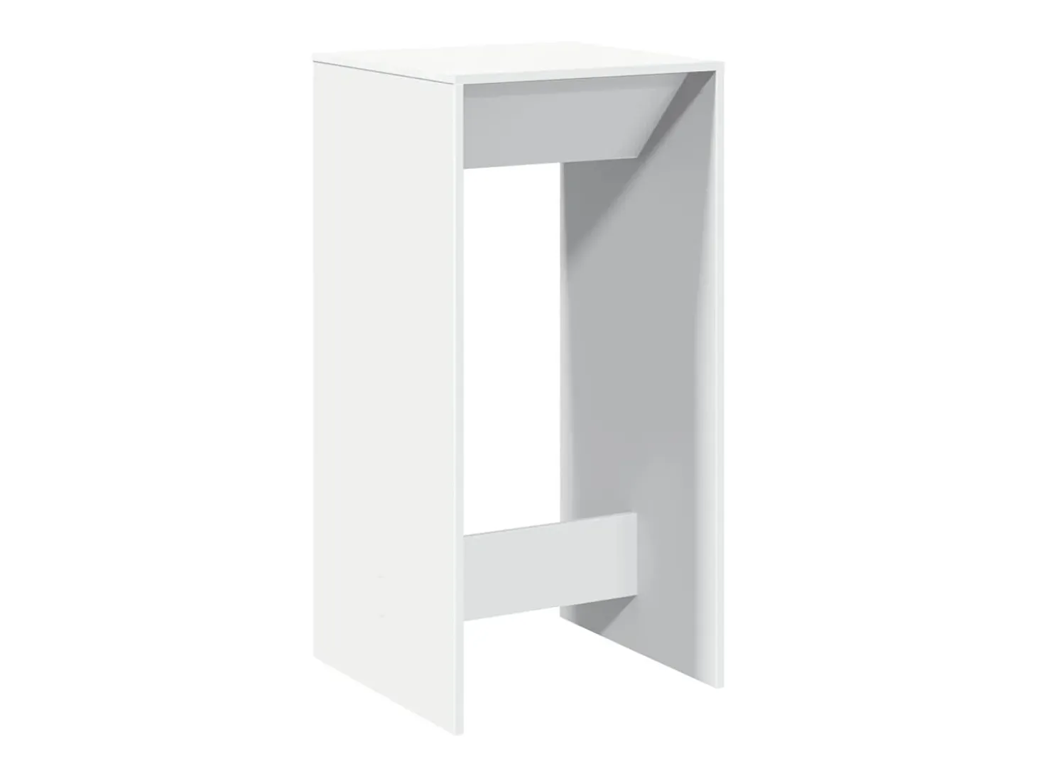 Mesa alta de bar madera de ingeniería blanca 51x50x103,5 cm