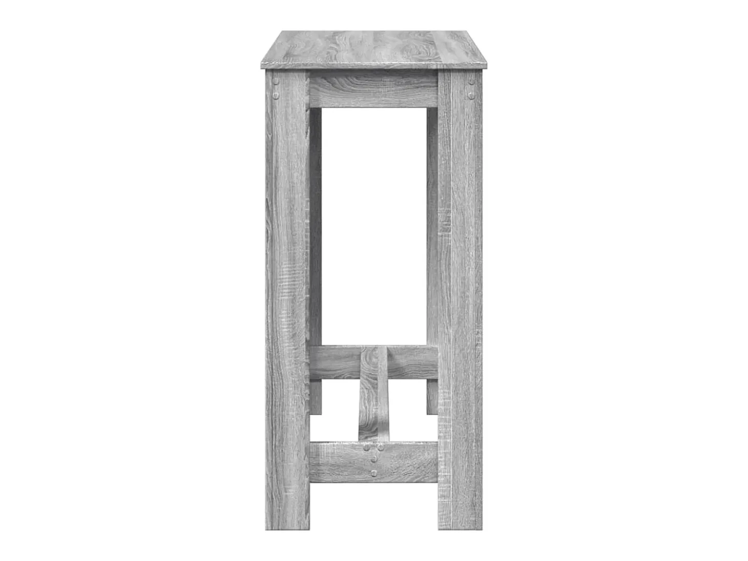 Mesa alta de bar madera ingeniería gris Sonoma 102x50x103,5 cm