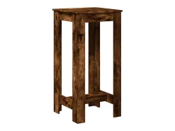 Mesa alta de bar madera ingeniería roble ahumado 51x50x103,5 cm
