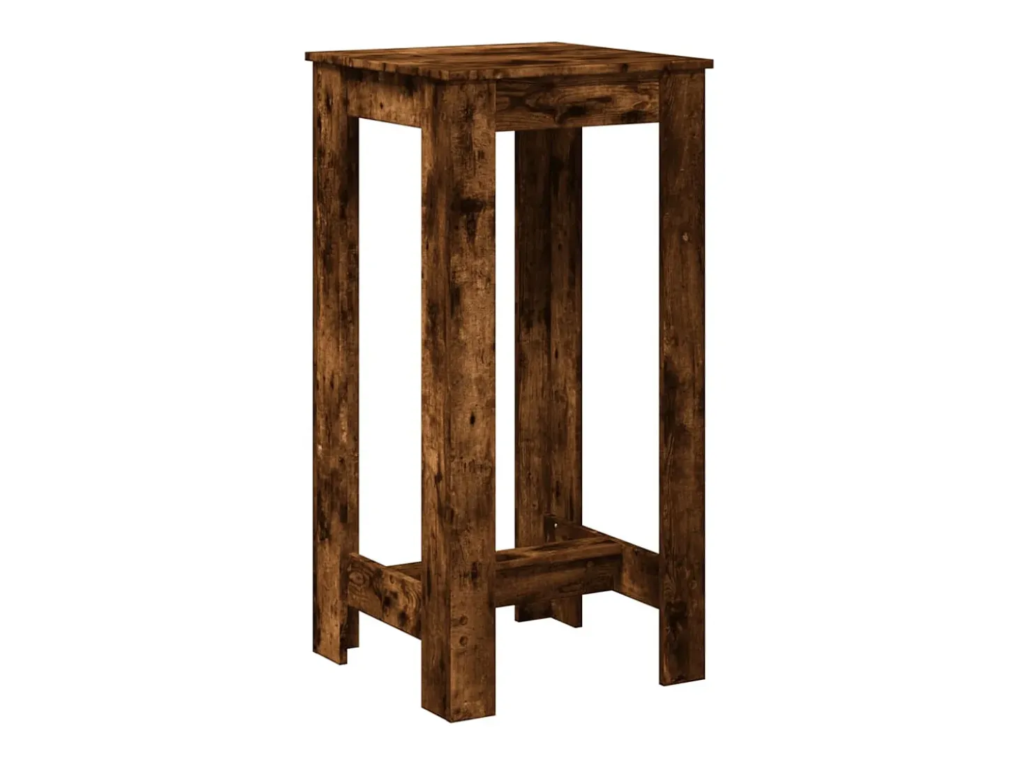 Mesa alta de bar madera ingeniería roble ahumado 51x50x103,5 cm