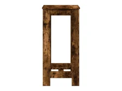 Mesa alta de bar madera ingeniería roble ahumado 51x50x103,5 cm
