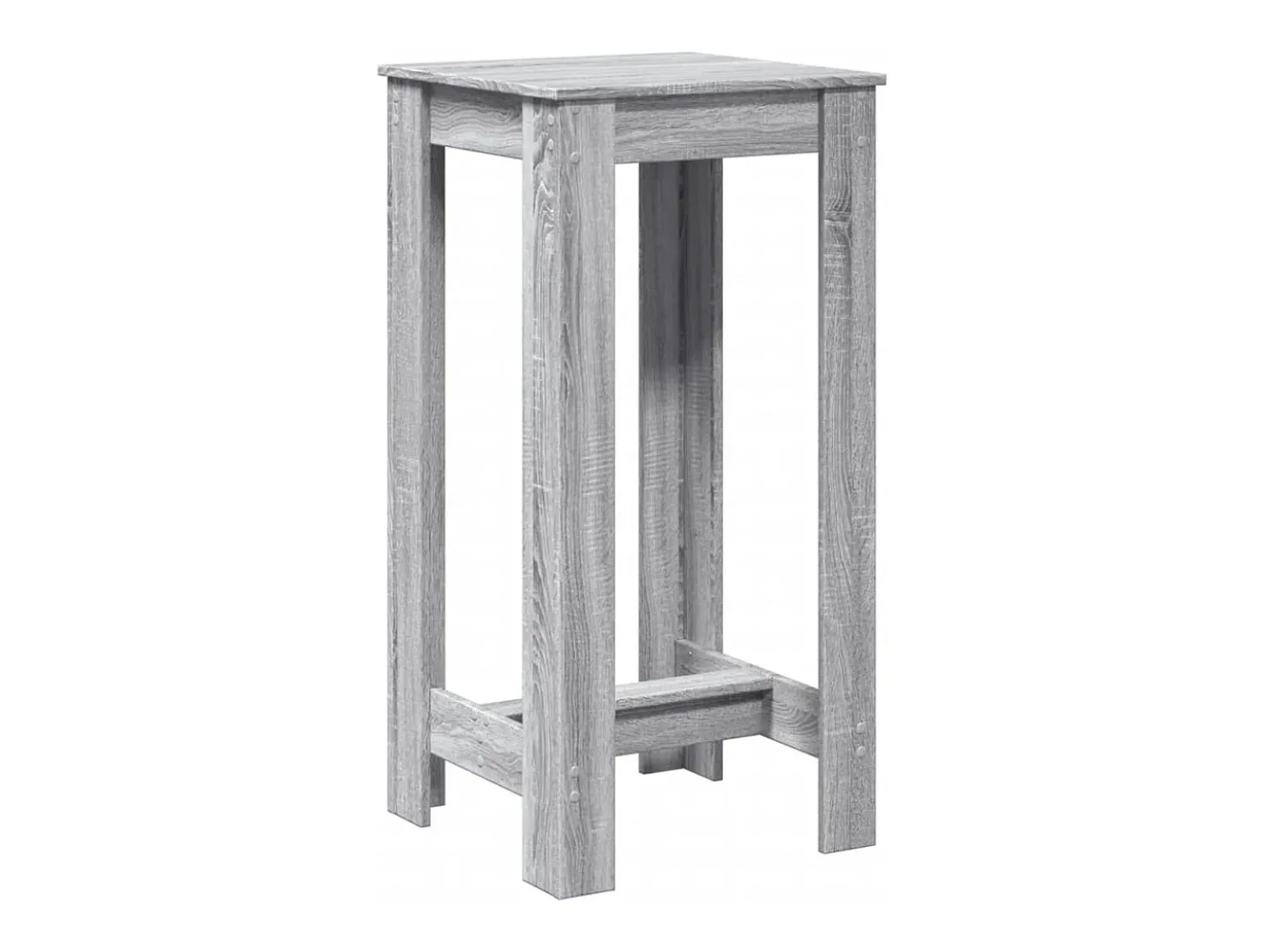 Mesa alta de bar madera ingeniería gris Sonoma 51x50x103,5 cm