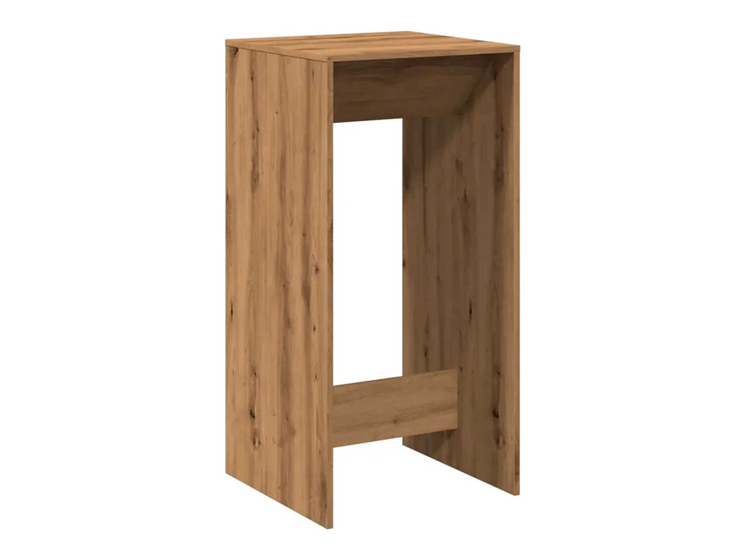 Mesa alta de bar madera ingeniería roble artisian 51x50x103,5cm