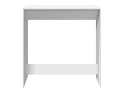 Mesa alta de bar madera ingeniería blanca 102x50x103,5 cm
