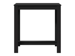 Mesa alta de bar madera ingeniería negra 102x50x103,5 cm