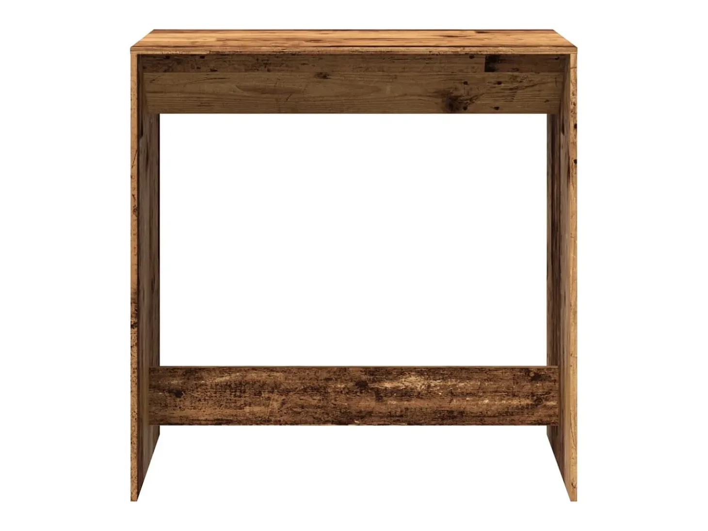 Mesa alta de bar madera ingeniería envejecida 102x50x103,5 cm