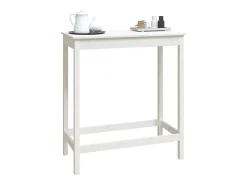 Mesa alta de bar madera maciza de pino blanco 100x50x110 cm