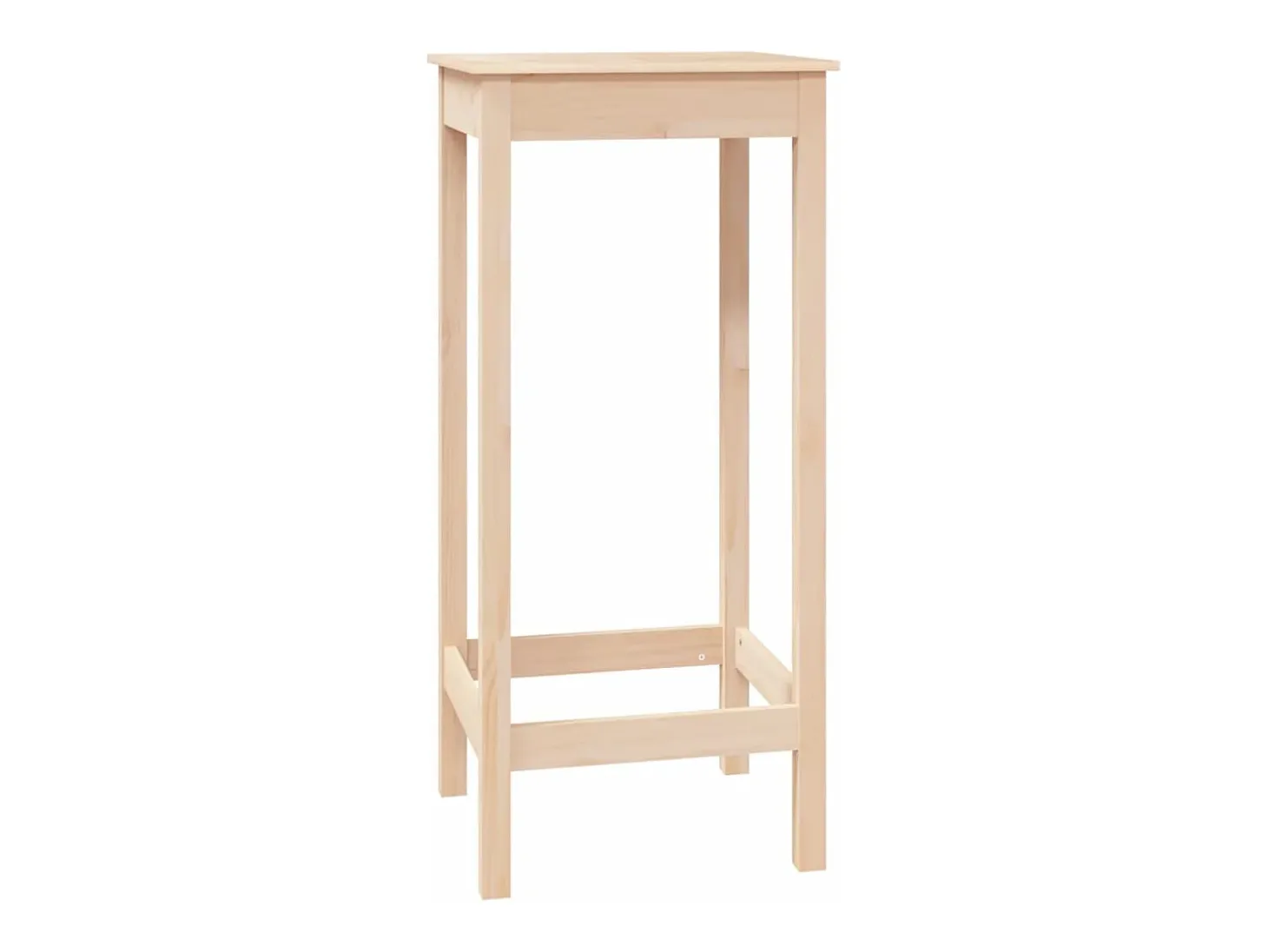 Mesa alta de bar madera maciza de pino 50x50x110 cm