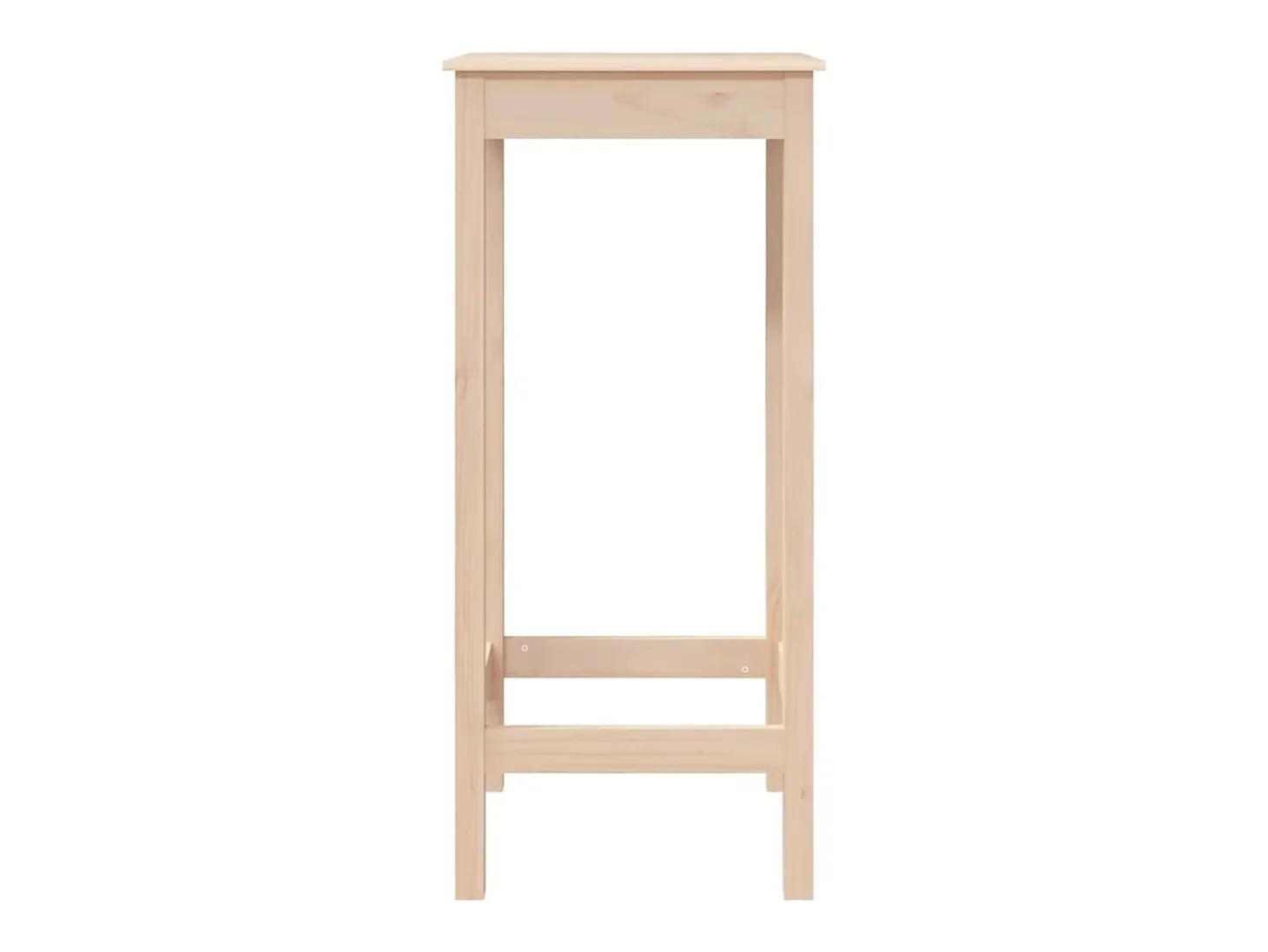 Mesa alta de bar madera maciza de pino 50x50x110 cm