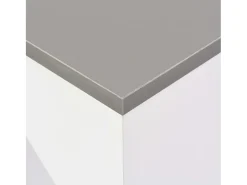 Mesa alta de bar/bistro con estante extraíble blanca 138 cm 0902047