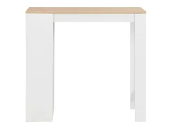 Mesa alta de bar/bistro con estante blanca 110 cm 0902052