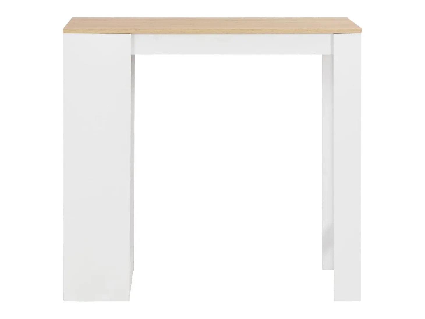 Mesa alta de bar/bistro con estante blanca 110 cm 0902052