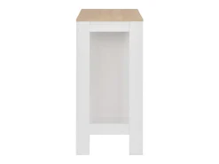 Mesa alta de bar/bistro con estante blanca 110 cm 0902052