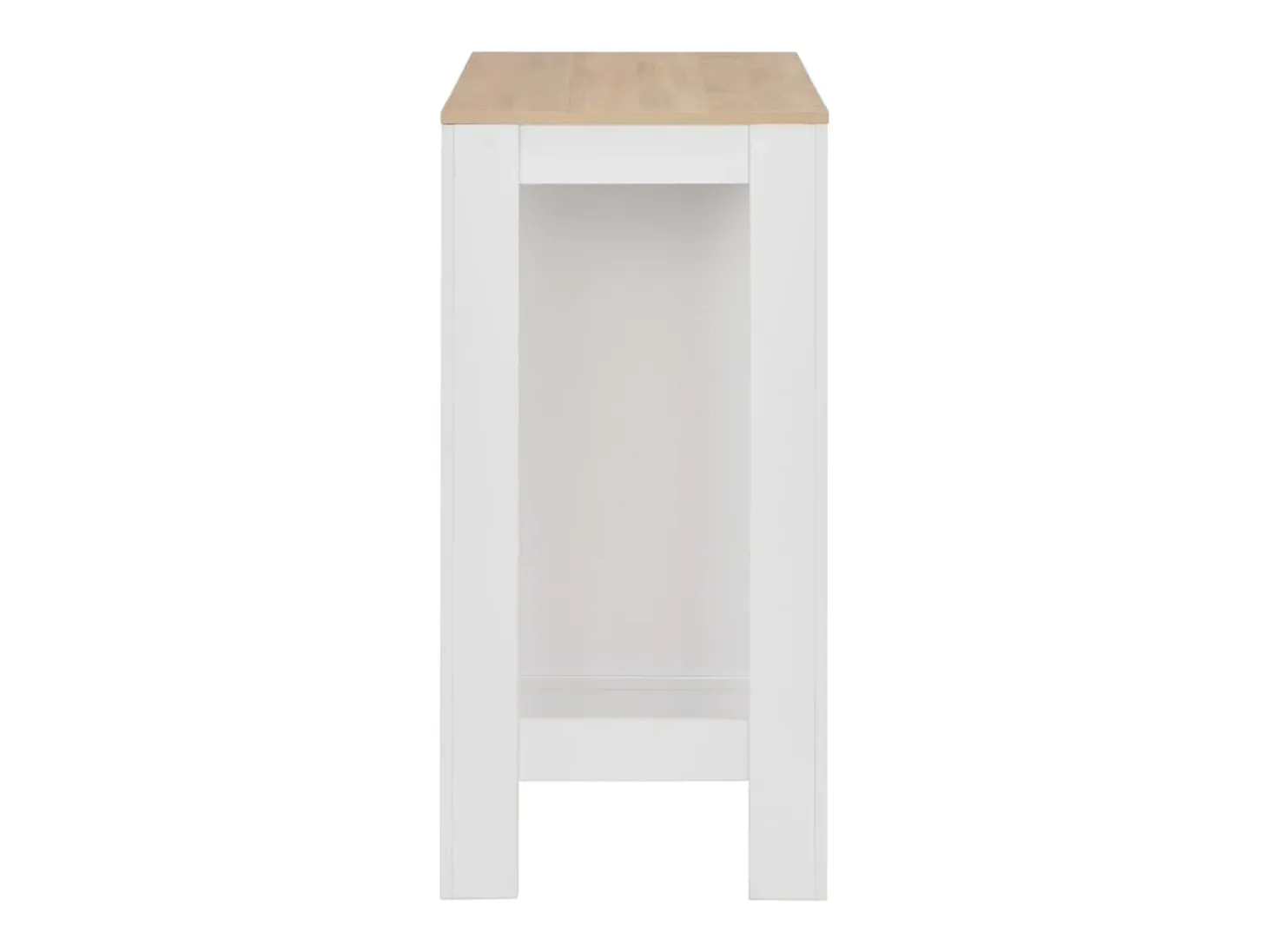 Mesa alta de bar/bistro con estante blanca 110 cm 0902052